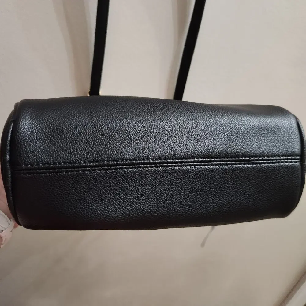 New Grossi New York Shoulder Crossbody Evening Bag Purse Black Gold NWT